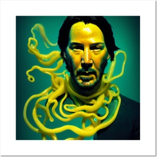 Keanu with yellow tentacles Posters and Art